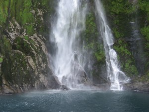 Waterfall at Milford Sound